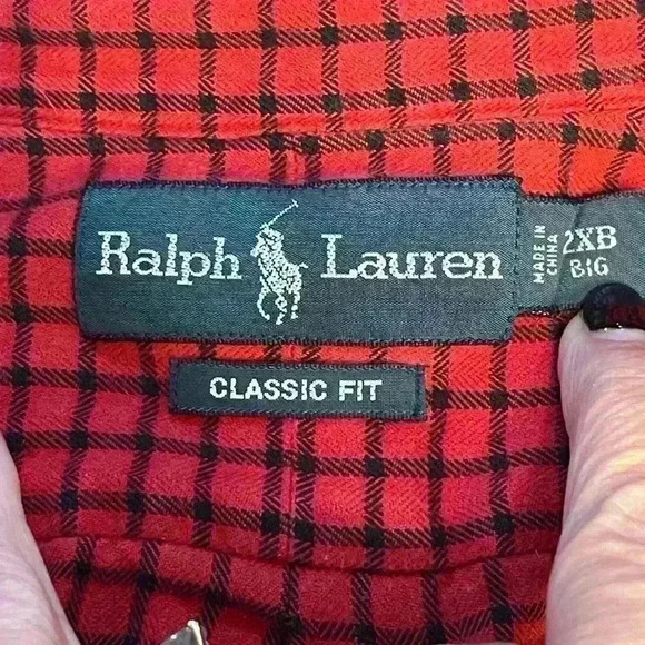 RALPH LAUREN CLASSIC PERFORMANCE FLANNEL PLAID SHIRT MENS SIZE 2XB $168 - Picture 4 of 11